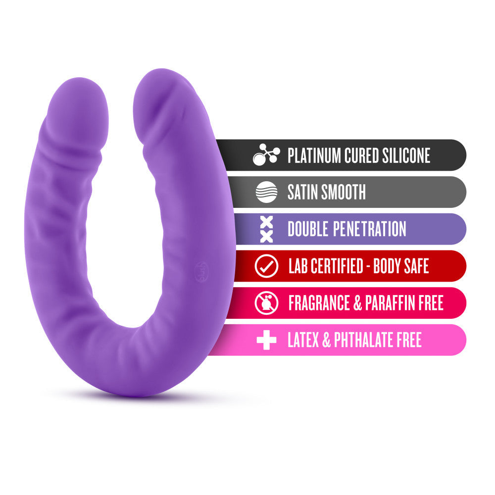 18-inch U-shaped silicone double dildo for G-spot and double penetration play; body-safe and hypoallergenic.
18-inch silicone dildo, double penetration dildo, G-spot silicone dildo, Purio silicone dildo, U-shaped double dildo, realistic silicone dildo, UltraSilk smooth dildo, body-safe silicone dildo, hypoallergenic double dildo, Blush Novelties Ruse, flexible double dildo, water-based lube safe dildo, long double-ended dildo