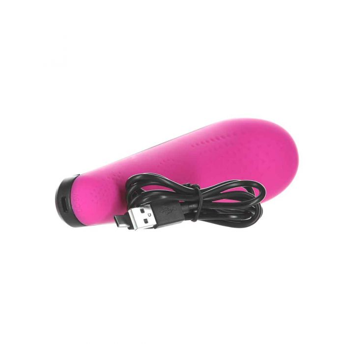 PalmPower Extreme, a rechargeable silicone wand with 7 functions, ergonomic curve, PowerBullet motor, and USB Type-C charging for powerful vibrations.
rechargeable silicone massager, powerful wand vibrator, ergonomic wand, USB Type-C wand, waterproof massager, travel lock vibrator, deep rumbly vibrations, fuchsia wand massager
