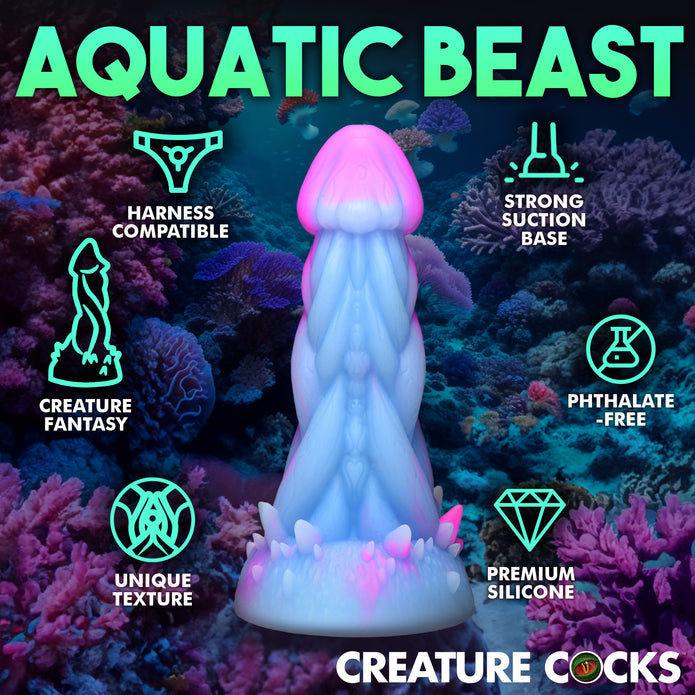 Creature Cocks Nomura Jellyfish Silicone Dildo - Blue/Pink
Pale blue and pink jellyfish dildo with a textured shaft, mushroom-shaped head, suction-cup base, and soft spiked bottom for fantasy roleplay.
jellyfish dildo, fantasy dildo, silicone fantasy dildo, suction cup dildo, harness-compatible dildo, textured dildo, underwater roleplay toy, premium silicone dildo, Creature Cocks dildo, Nomura Jellyfish sex toy