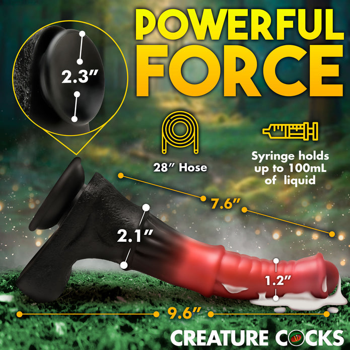 Centaur Fantasy Squirting Dildo with suction cup base, ribbed shaft, and squirting feature.
squirting dildo, creature cocks, premium silicone dildo, ribbed shaft dildo, fantasy squirting dildo, suction cup dildo, squirting centaur cock, mythical creature dildo, phthalate-free squirting dildo.