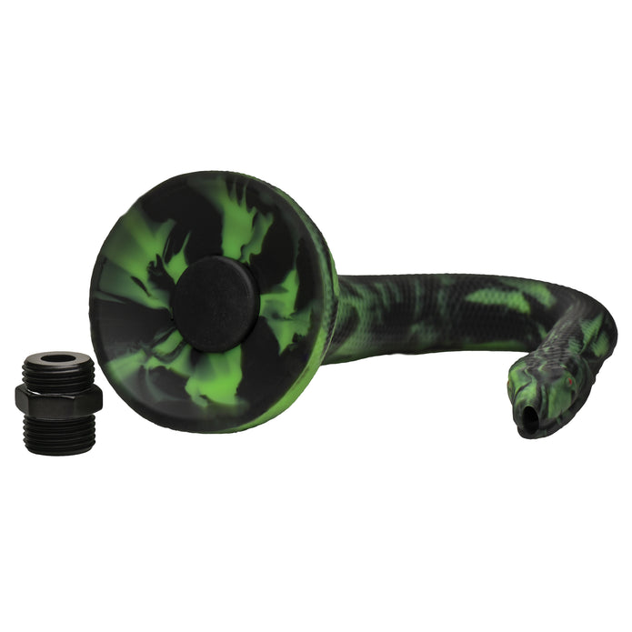 Fantasy silicone enema hose with snake head design, scaled texture, and shower hose compatibility.
fantasy enema hose, silicone enema, snake enema toy, textured enema hose, body-safe enema tool, shower hose compatible enema, scaled texture enema, premium silicone toy, flexible enema snake, hygiene accessory for adults