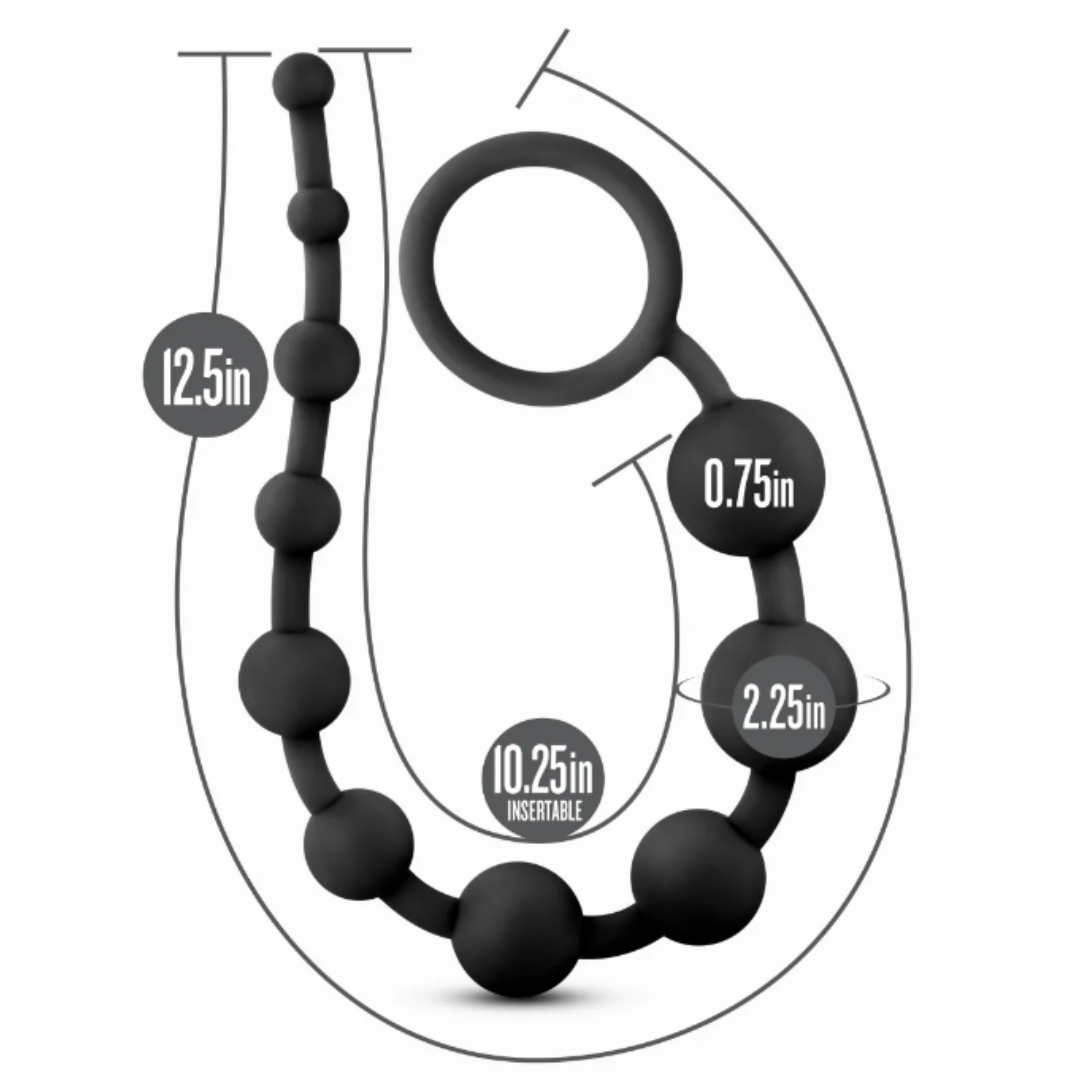 Anal Adventure Platinum Silicone 10 Anal Beads