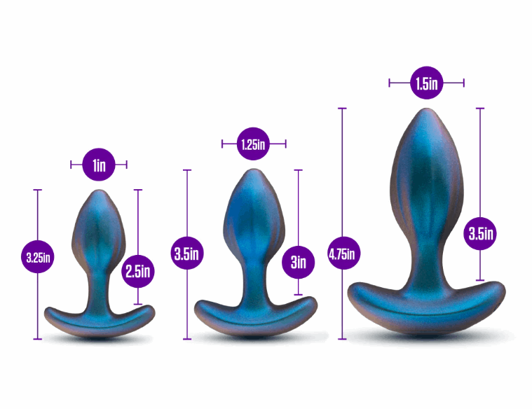 Anal Adventures Matrix Cosmos: 3-piece anal plug kit with vibrating plug, wireless remote, body-safe silicone, and customizable vibration modes.