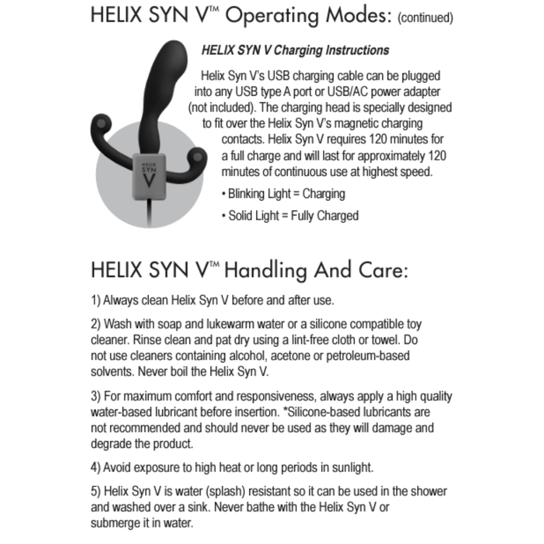 Aneros Helix Syn V Rechargeable Prostate Massager
