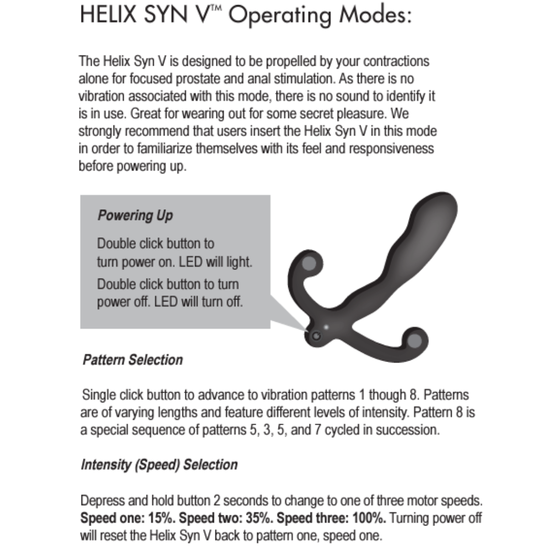 Aneros Helix Syn V Rechargeable Prostate Massager