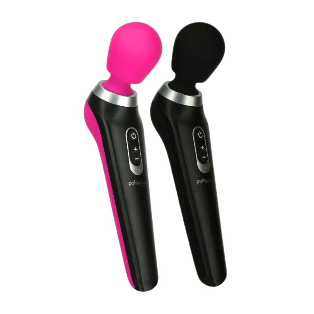 PalmPower Extreme, a rechargeable silicone wand with 7 functions, ergonomic curve, PowerBullet motor, and USB Type-C charging for powerful vibrations.
rechargeable silicone massager, powerful wand vibrator, ergonomic wand, USB Type-C wand, waterproof massager, travel lock vibrator, deep rumbly vibrations, fuchsia wand massager