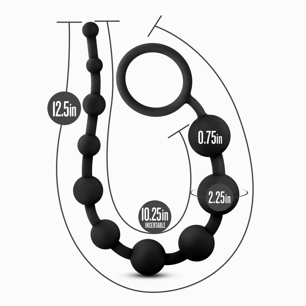 Anal Adventures: Platinum Silicone 10 Anal Beads