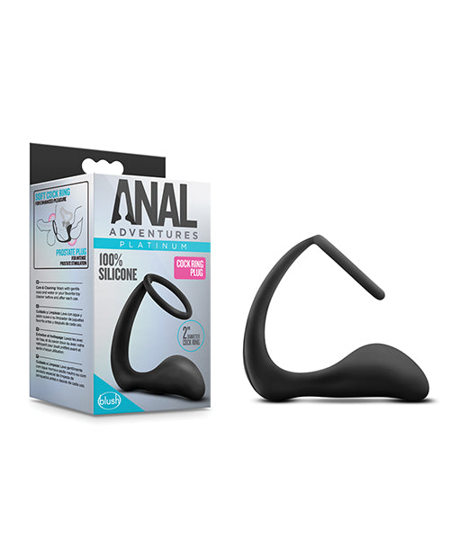 Anal Adventures: Platinum Cock Ring Plug