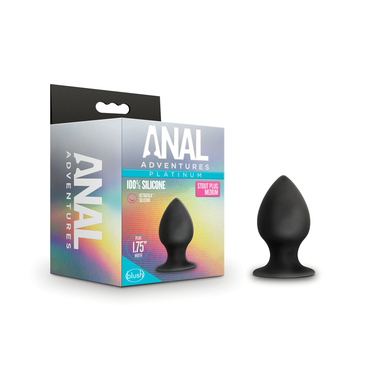 Anal Adventures: Platinum Silicone Stout Anal Plug Medium