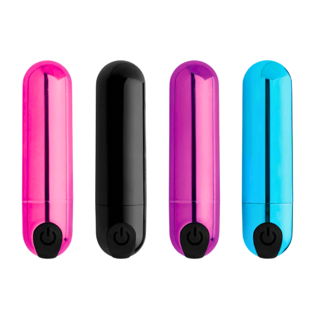 Bang! 10x Metallic Bullet | Compact bullet vibrator | 10 vibrations, metallic finish, USB rechargeable, waterproof Medusas Bang! 10x Metallic Bullet | Compact bullet vibrator | 10 vibrations, metallic finish, USB rechargeable, waterproof Medusas
