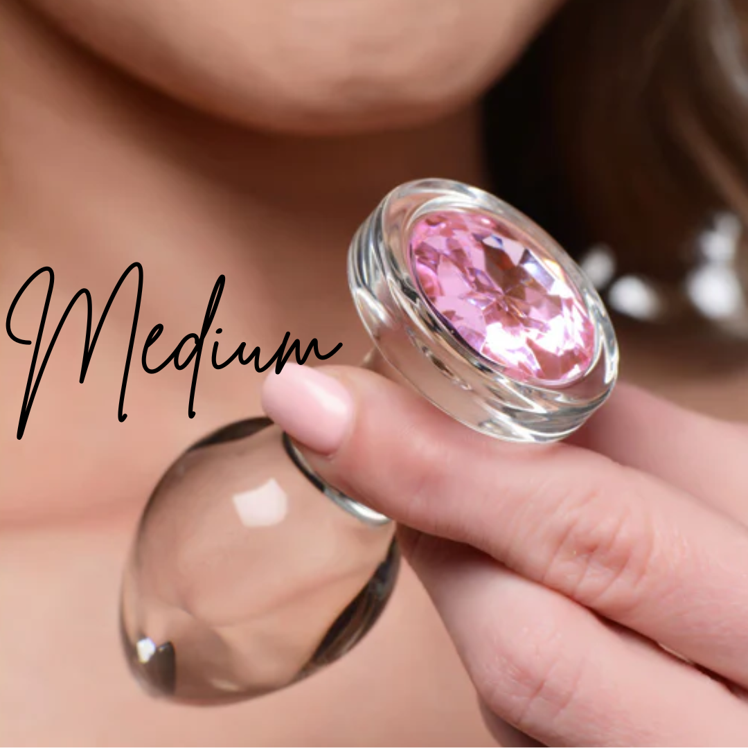 Pink Gem Glass Anal Plug | Small, Medium, or Large | Booty Sparks