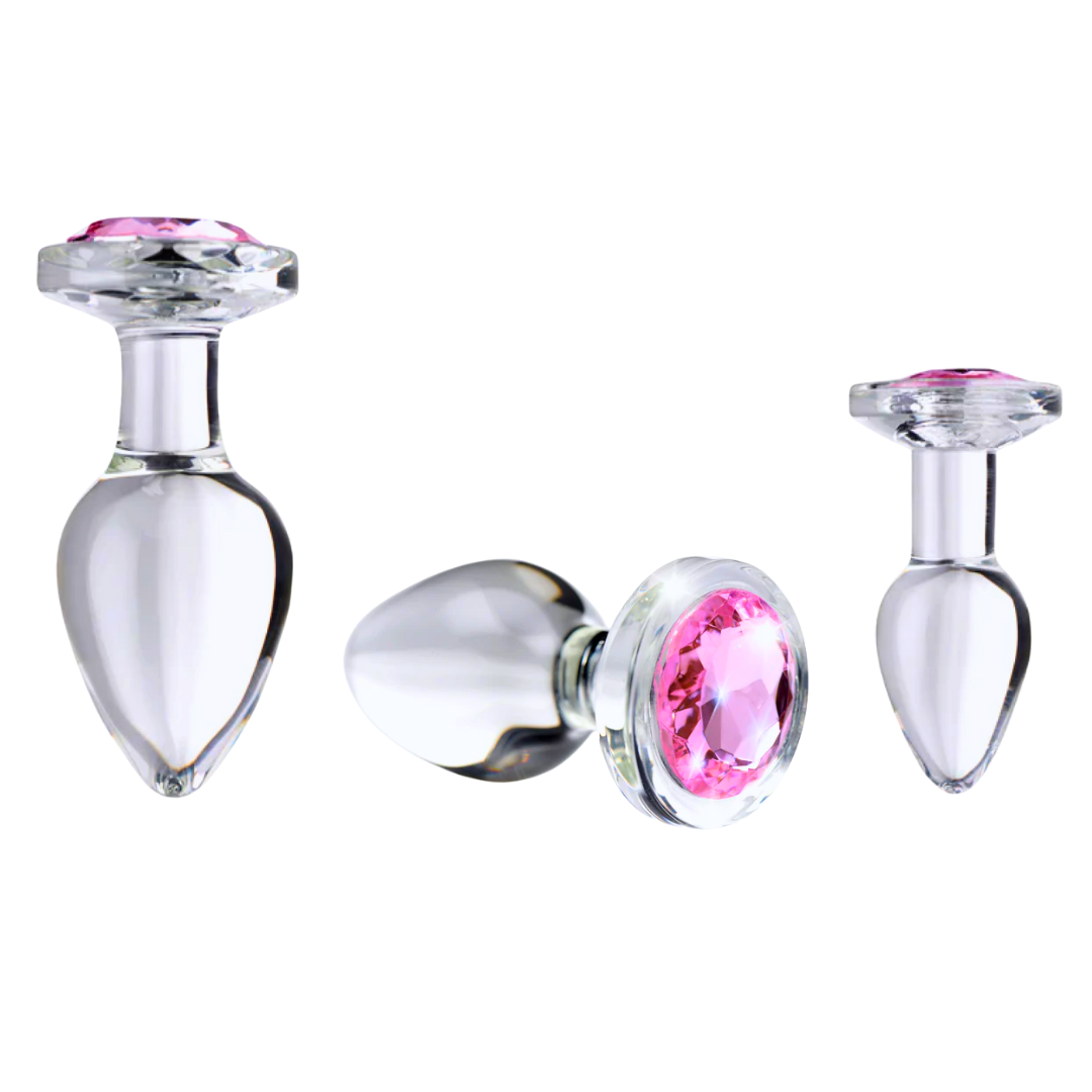 Pink Gem Glass Anal Plug | Small, Medium, or Large | Booty Sparks