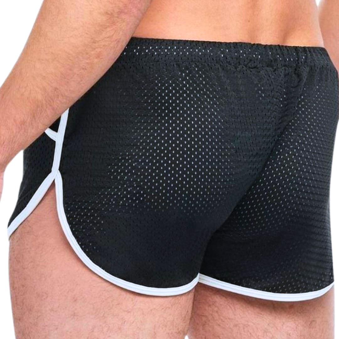 Goal Line Side Split Mesh Booty Shorts | Boyztown Collective