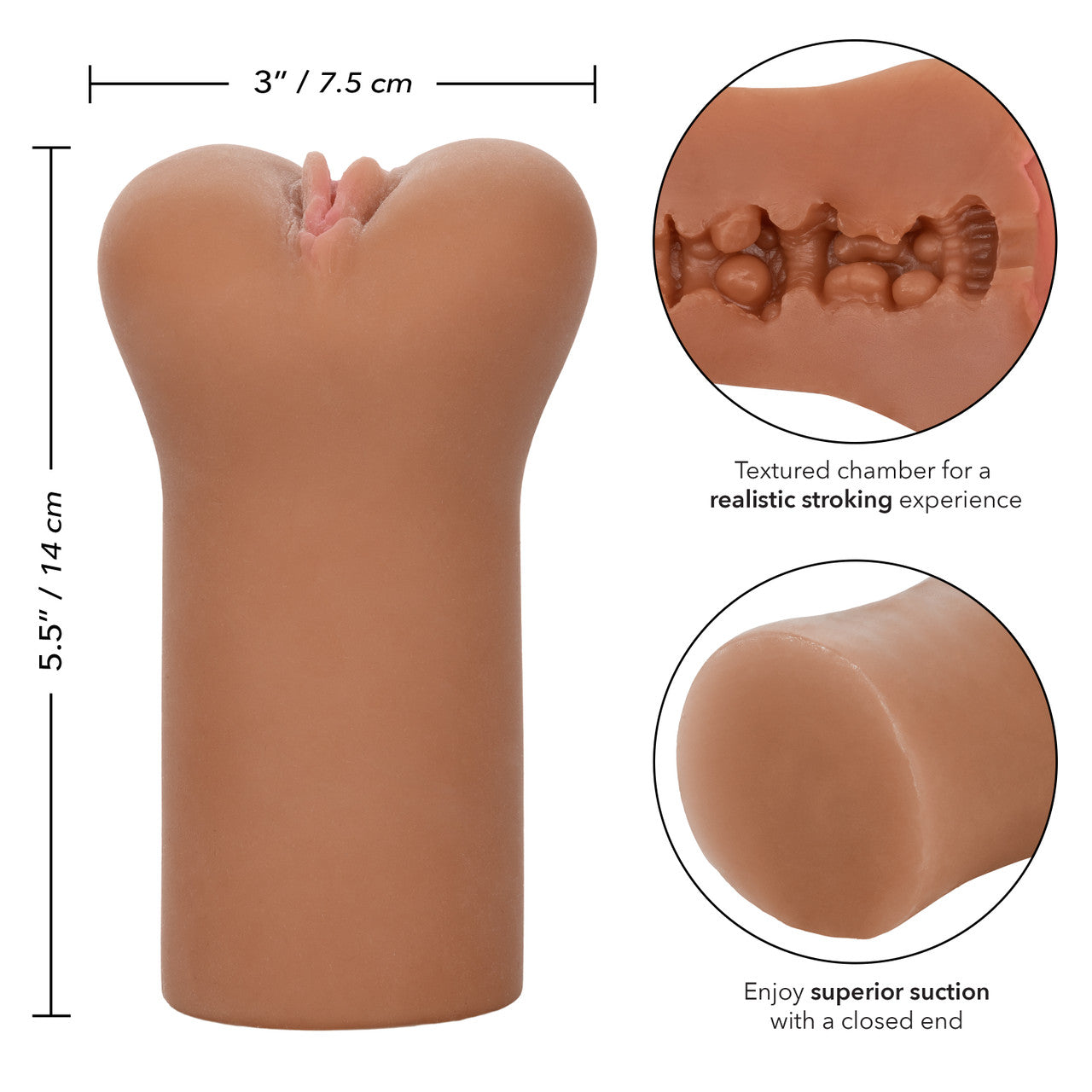 Cheap Thrills The Teacher Stroker - Pussy - Chocolate
Cheap Thrills® The Teacher Stroker with realistic PureSkin® material, textured chamber, closed-end design, and compact waterproof build.
Cheap Thrills Teacher stroker, CalExotics stroker, realistic TPE stroker, lifelike masturbation sleeve, textured chamber stroker, closed-end stroker, waterproof stroker, beginner-friendly male toy, phthalate-free stroker, compact travel stroker.