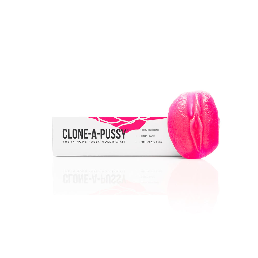 Clone-A-Pussy DIY casting kit, hot pink, body-safe silicone replica of vulva.
Clone-A-Pussy Kit, vulva casting kit, DIY vagina replica, body-safe silicone casting, hot pink vulva kit, bachelorette party gift, intimate keepsake kit, non-functional vulva replica, platinum-cured silicone, fun adult gift.