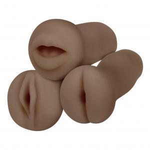 Set of 3 lifelike strokers with unique textures for anal, vaginal, and oral stimulation; 5-inch TPE design.
3-piece stroker set, lifelike strokers for men, anal stroker, vaginal stroker, oral stroker, TPE strokers, body-safe masturbators, Evolved Novelties strokers, water-based lube strokers, latex-free strokers, phthalate-free masturbators, compact stroker set, male masturbator trio.