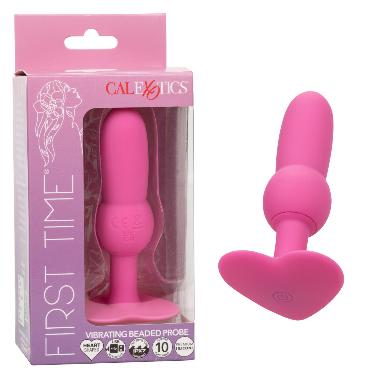 First Time Beginner Vibrating Beaded Silicone Rechargeable anal butt Probe package