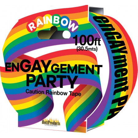 EngGAYgement Rainbow Caution Tape