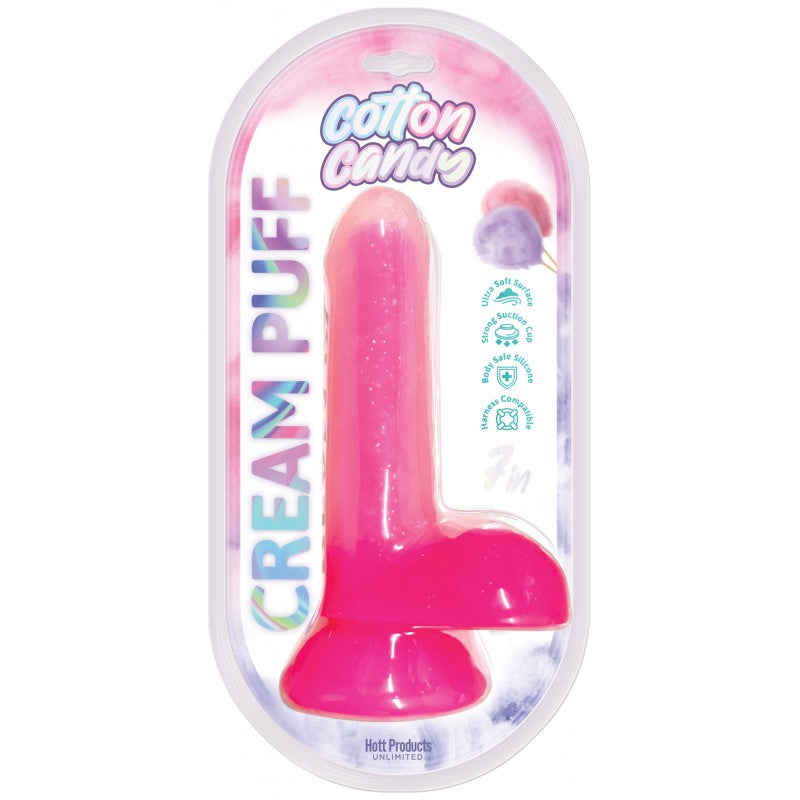 6" Cotton Candy Cream Puff Silicone Dildo