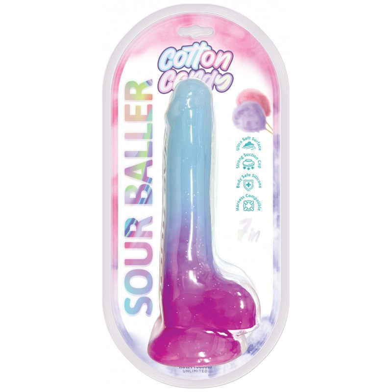 6" Cotton Candy Sour Baller Silicone Dildo