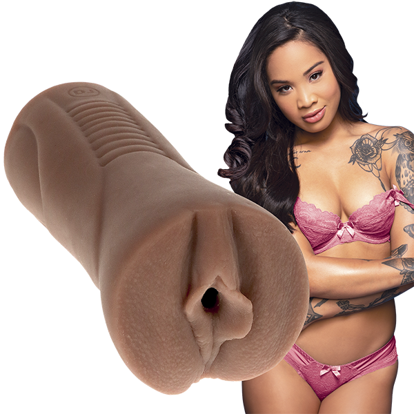 Honey Gold ULTRASKYN™ Pocket Pussy, realistic male masturbator molded from Honey Gold, porn star pocket pussy featuring Honey Gold
