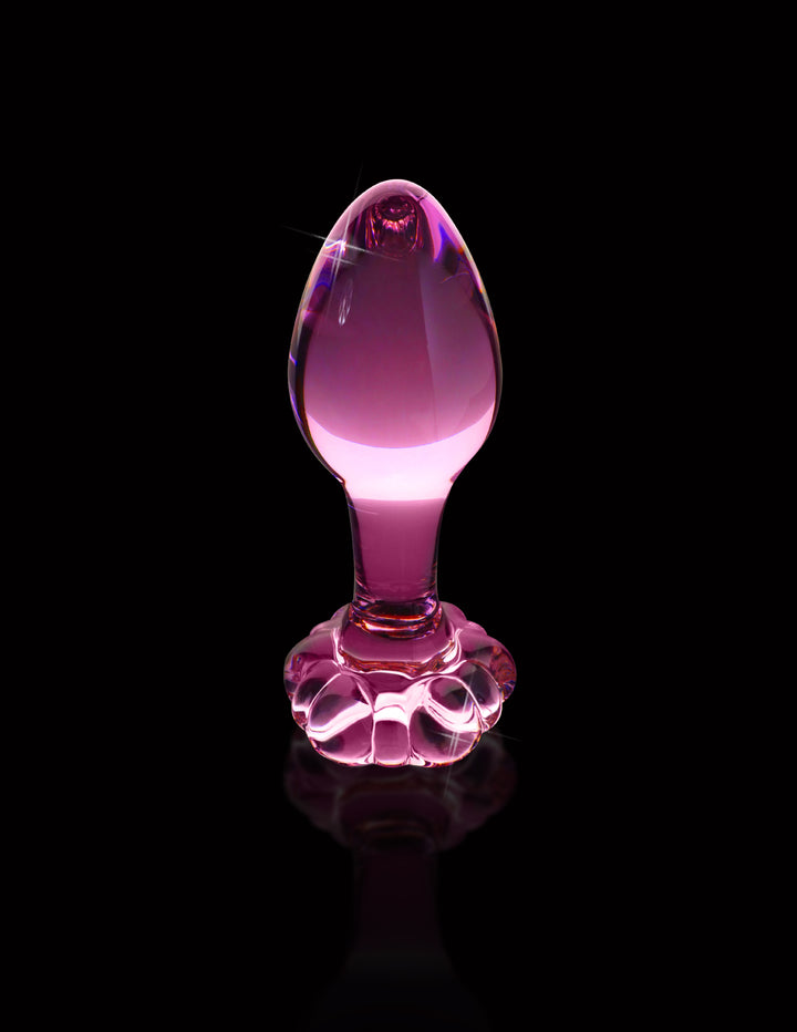 Icicles No. 48 Flower Shaped Glass Anal Plug - Pink
Pink glass anal plug with a tapered tip, bulbous design, and ergonomic base for comfortable and safe anal play.
Icicles No. 48, pink glass plug, luxury anal toy, hypoallergenic glass anal plug, tapered anal plug, temperature play butt plug, dishwasher-safe anal plug, body-safe glass plug, bulbous anal plug, elegant glass toy