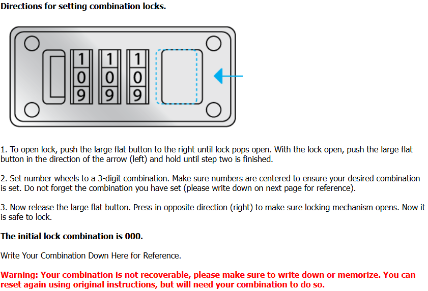 Instructions for resetting the combination lock on the Toy Storage Chest, showing the 3-digit locking system and how to set your personalized code.
Three lockable toy storage chests in purple, pink, and black with a stylish, durable finish and metal-reinforced edges.
Keywords: lockable toy chest, sex toy storage, discreet toy case, secure storage box, vibrator storage, keyless lock case, durable toy organizer, travel toy case, pink toy chest, black lockable box, purple storage chest.