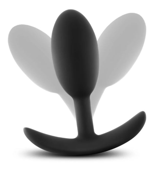 Luxe Wearable Vibra Slim Plug: Silent, battery-free vibrations with a sleek, tapered design. Made from body-safe Puria™ silicone for comfort and easy cleaning.