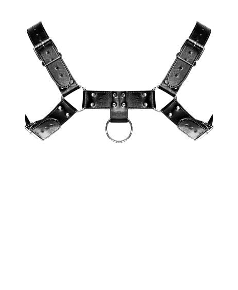Aries Black Leather Harness (one size)