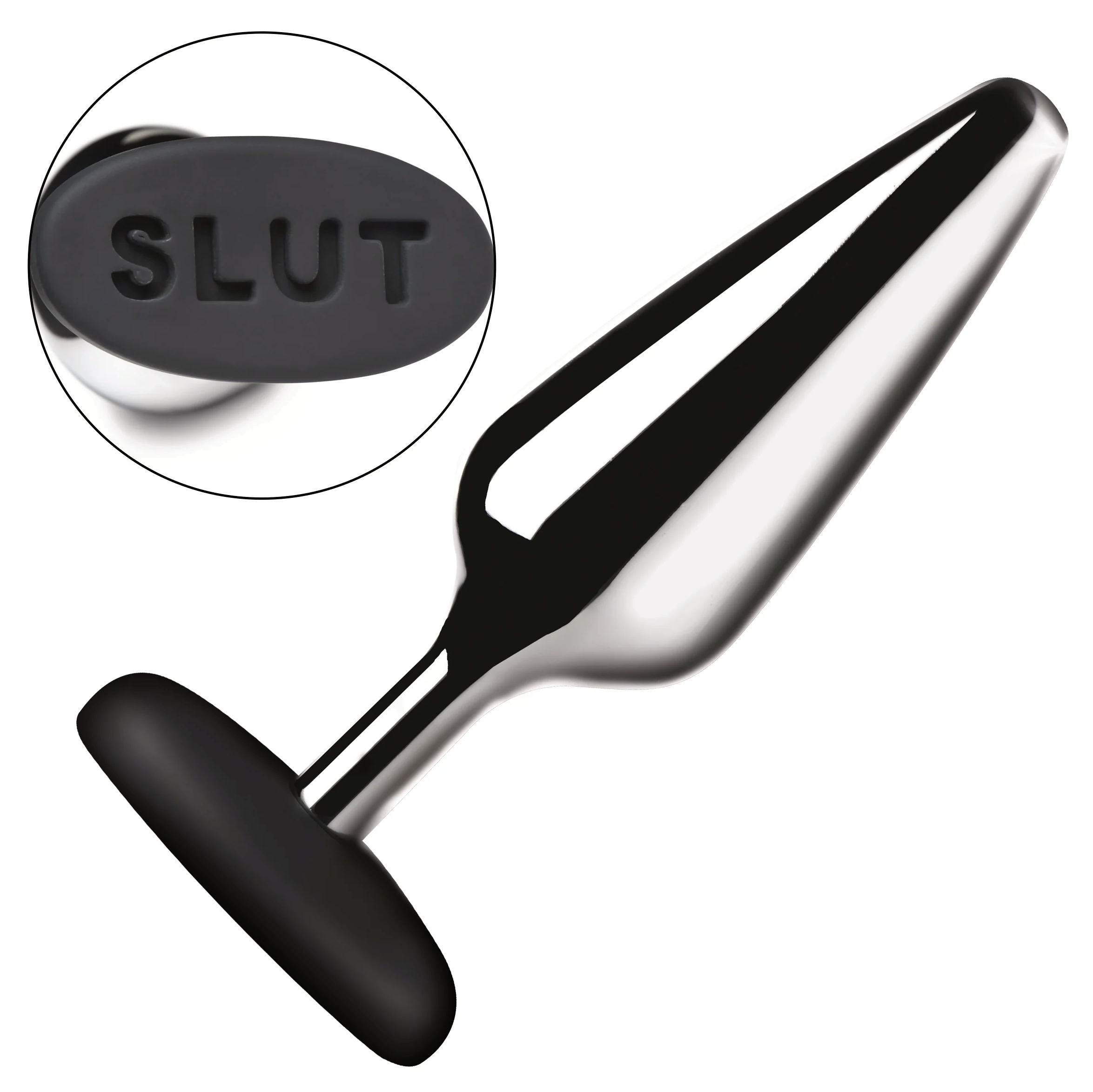 Master Series Butt Slut Metal and Silicone Anal Plug