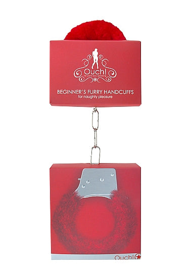 Ouch!: Beginner's Handcuffs Furry Red