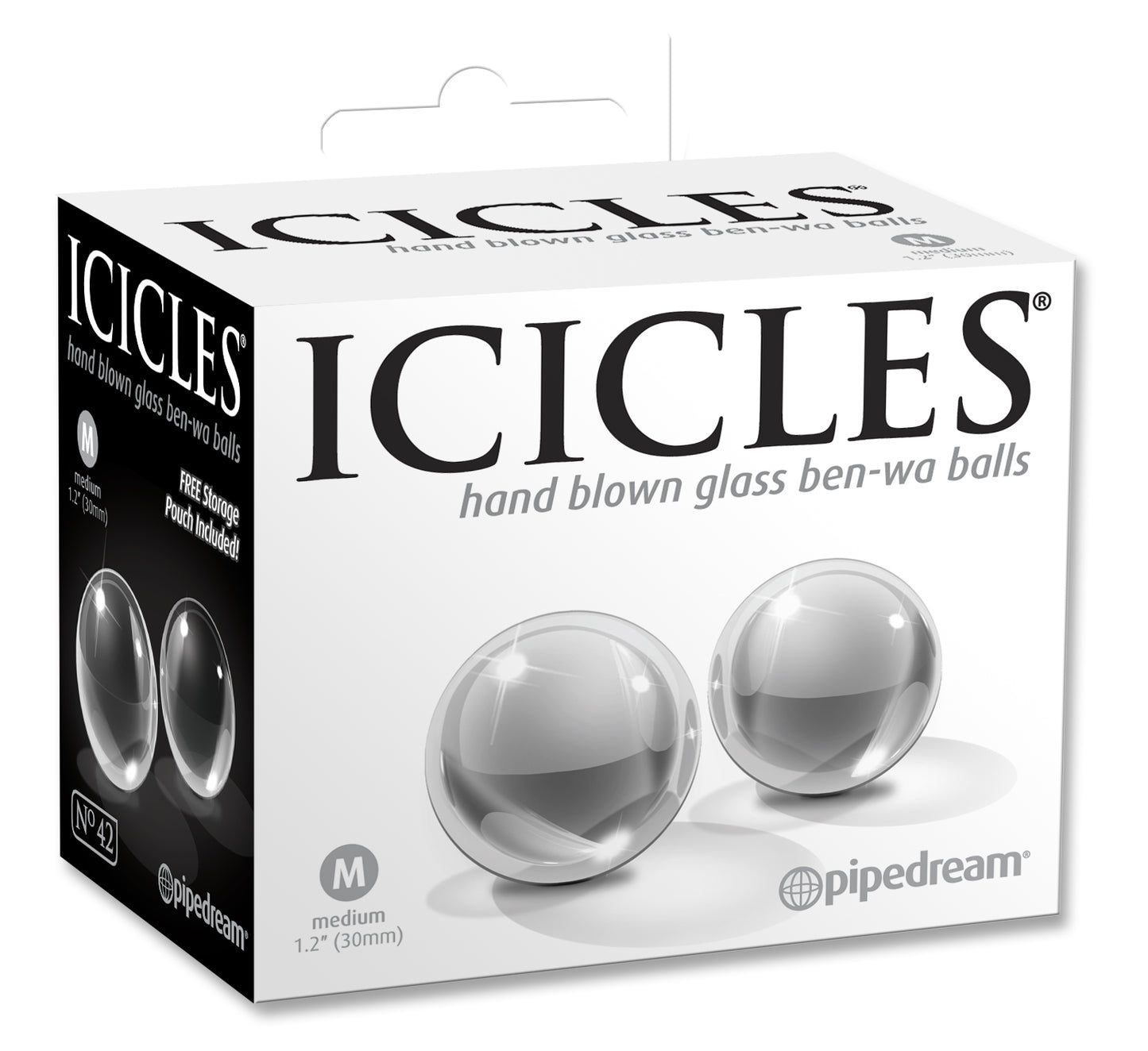 Icicles #42: Medium Glass Ben-wa Balls