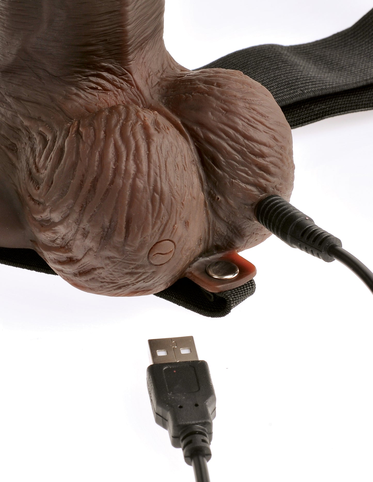 8" Hollow Rechargeable Strap-On with Remote by Fetish Fantasy