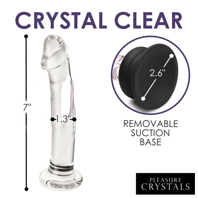 Crystal-clear glass dildo with realistic textures, temperature play capabilities, and removable silicone suction cup base.
Keywords: glass dildo, crystal clear dildo, borosilicate glass toy, temperature play dildo, suction cup glass dildo, realistic glass dildo, removable silicone base dildo, body-safe glass dildo, dishwasher-safe dildo, phthalate-free glass dildo, premium glass pleasure toy, glass dildo for anal play, glass sex toy, temperature-safe glass dildo
