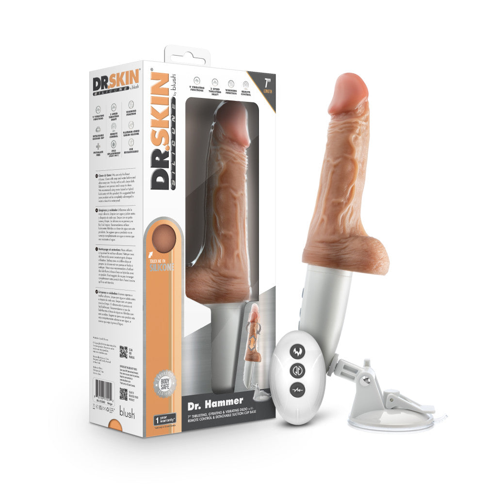 Realistic thrusting and vibrating dildo with remote control, warming feature, and hands-free suction cup base.
Keywords: realistic dildo, thrusting dildo, vibrating dildo, remote control sex toy, platinum-cured silicone, warming dildo, suction cup dildo, USB rechargeable dildo, 7-inch dildo, body-safe sex toy, advanced stimulation, thrusting and gyrating dildo