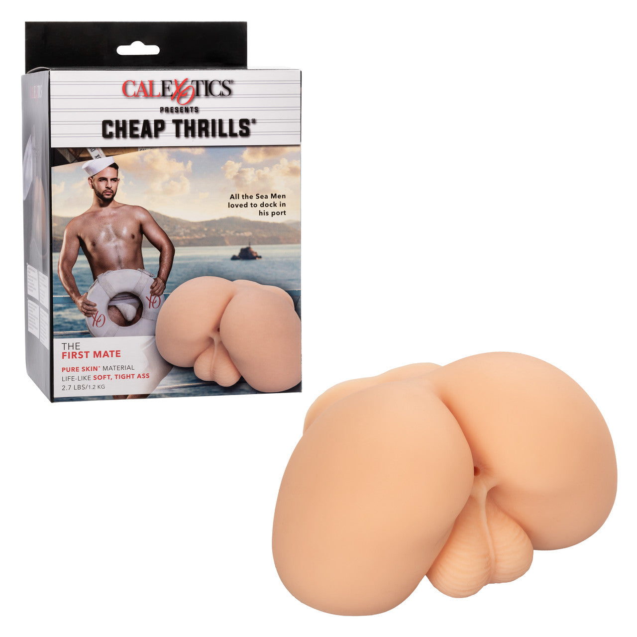 Cheap Thrills® The First Mate realistic stroker with lifesize ass and balls, made from soft Pure Skin® material for ultimate pleasure.
Keywords: lifelike stroker, realistic ass stroker, Pure Skin material, waterproof stroker, phthalate-free stroker, textured inner chamber, realistic male stroker, superior suction, lifelike sex toy