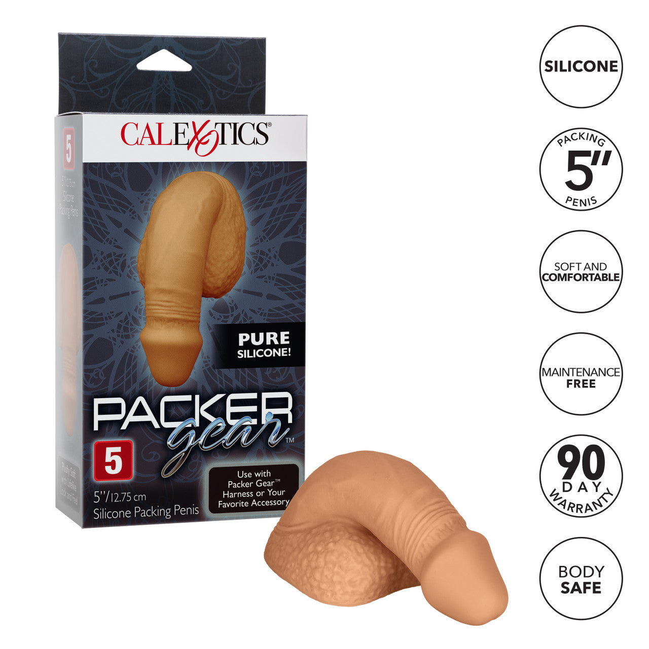 4-inch and 5-inch packing penis, available in White, Black, or Tan, realistic Pure Skin material, fits Packer Gear harnesses, phthalate-free.
Packer Gear Packing Penis, 4-inch packing penis, 5-inch packing penis, realistic packer, white packer, black packer, tan packer, Pure Skin packing penis, phthalate-free packer, lifelike packer, Packer Gear harness compatible