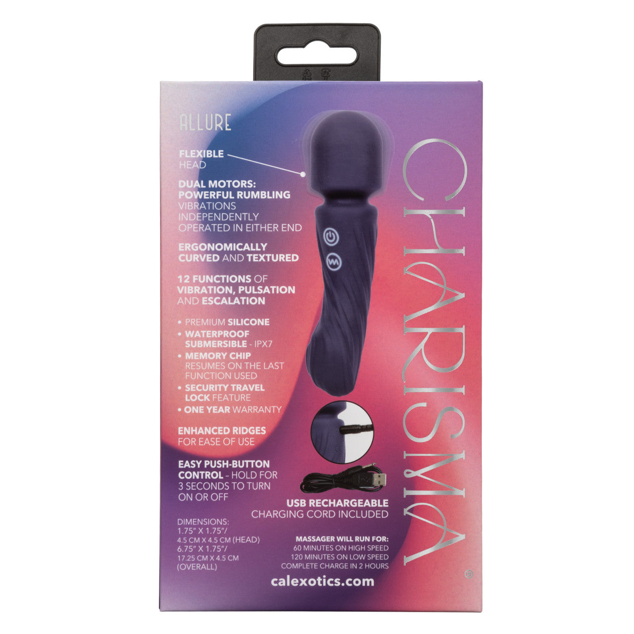 Charisma Allure dual-motor waterproof massager, featuring 12 vibration functions, ergonomic design, and USB rechargeability for personalized pleasure
dual-motor vibrator, waterproof IPX7 massager, rechargeable silicone vibrator, 12-function vibrating wand, flexible head massager, textured silicone massager, travel-friendly vibrator, USB rechargeable massager, blue vibrating wand