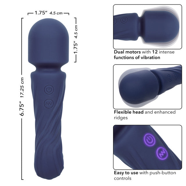 Charisma Allure dual-motor waterproof massager, featuring 12 vibration functions, ergonomic design, and USB rechargeability for personalized pleasure
dual-motor vibrator, waterproof IPX7 massager, rechargeable silicone vibrator, 12-function vibrating wand, flexible head massager, textured silicone massager, travel-friendly vibrator, USB rechargeable massager, blue vibrating wand