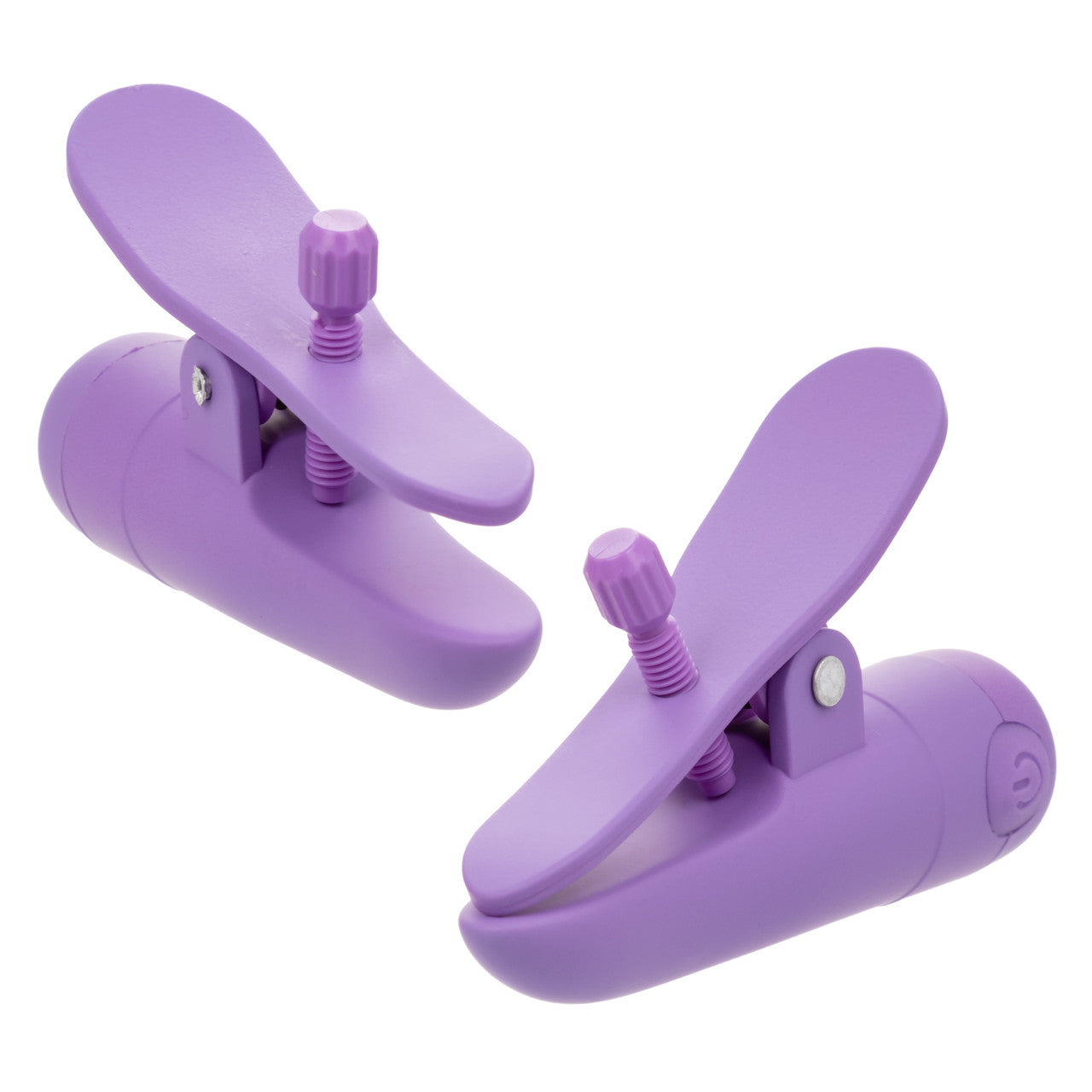 Nipplettes Rechargeable Nipple Clamps in pink or purple, with adjustable tension, 10 vibration functions, and waterproof, USB-rechargeable design.
pink nipple clamps, purple nipple clamps, adjustable nipple clamps, vibrating clamps, waterproof nipple clamps, USB rechargeable clamps, 10-function clamps, wearable nipple toys, sensory play accessories, stylish nipple clamps.