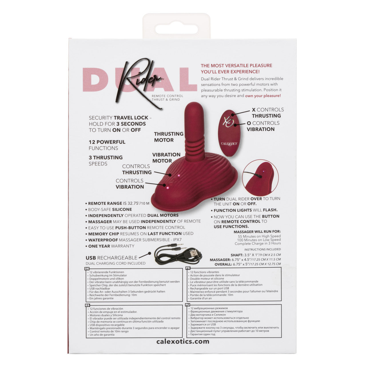 Dual Rider Remote Control Thrust and Grind Massager