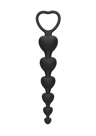 Ouch!: Silicone Anal Heart Beads