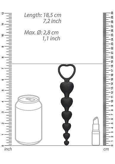 Ouch!: Silicone Anal Heart Beads