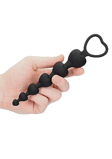 Ouch!: Silicone Anal Heart Beads