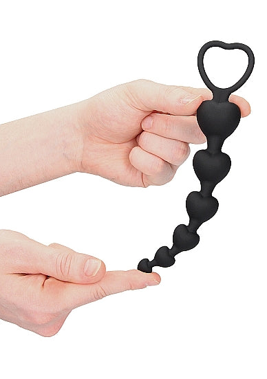 Ouch!: Silicone Anal Heart Beads