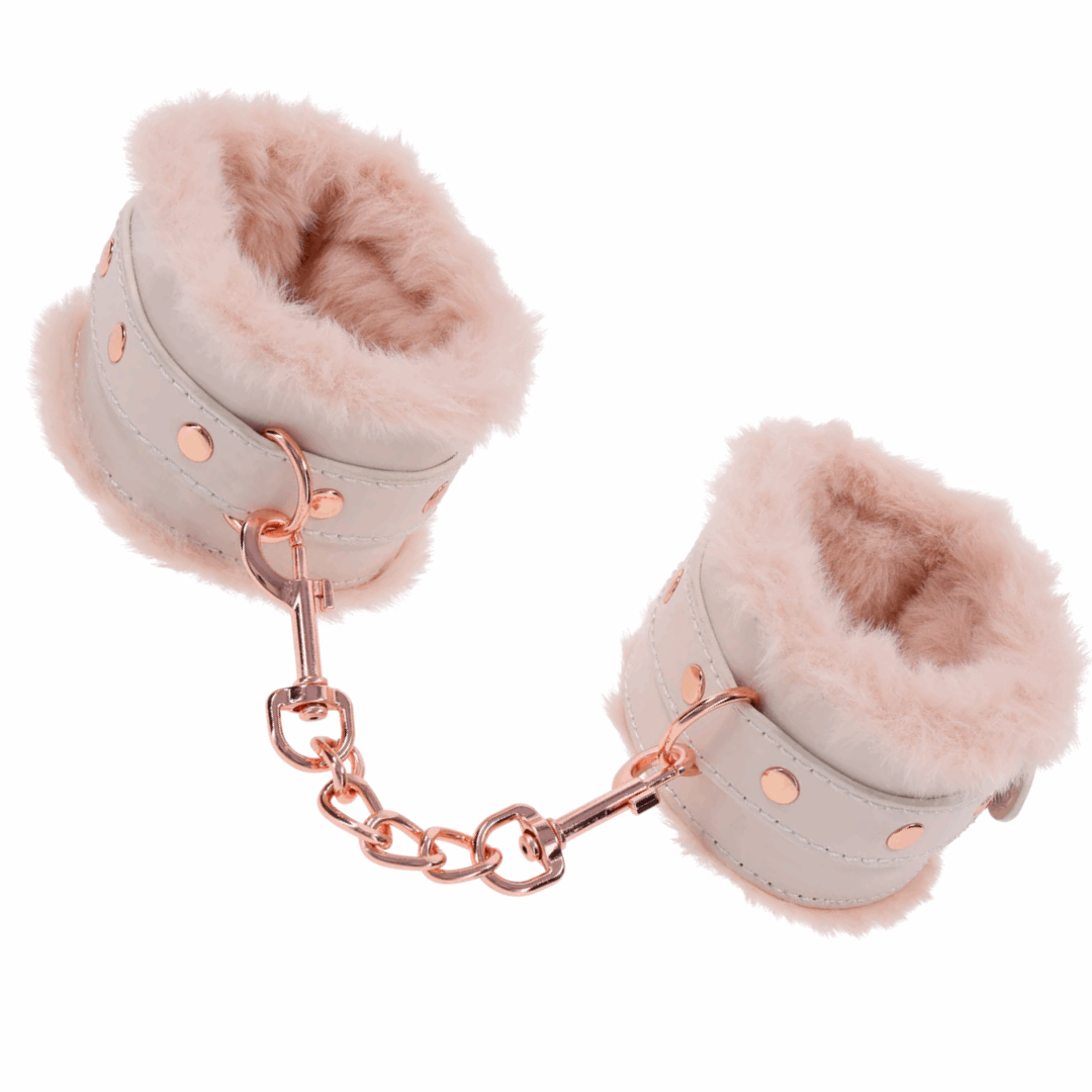 Sex and Mischief Peaches N Creame Fur Handcuffs