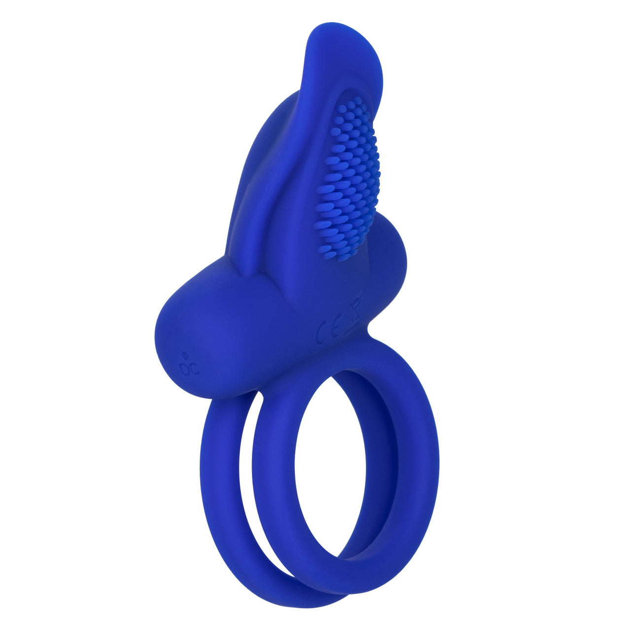 Silicone Rechargeable Dual Pleaser Cock Ring with 7 vibrations, flickering teaser, and waterproof design. Keywords: Silicone Dual Pleaser Cock Ring, rechargeable vibrating ring, flickering teaser cock ring, couples' vibrating cock ring, dual ring stimulator, waterproof vibrating ring, body-safe silicone cock ring, 7-function vibrating enhancer, California Exotic Novelties cock ring.