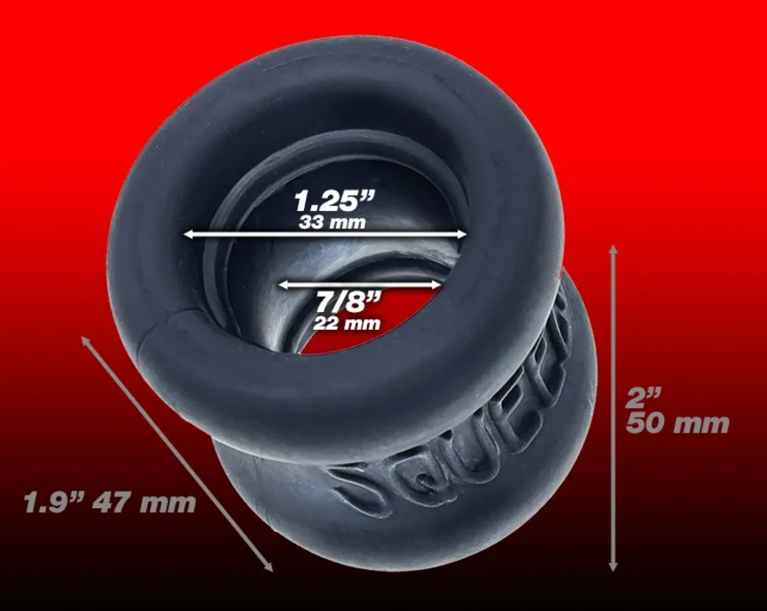 keywords: ball stretcher, Oxballs Squeeze, FLEX-TPR ball gear, comfortable ball stretcher, hourglass shape stretcher, body-safe ball gear, men's cock and ball gear, adjustable ball stretcher, lightweight ball stretcher, stretchy ball accessory