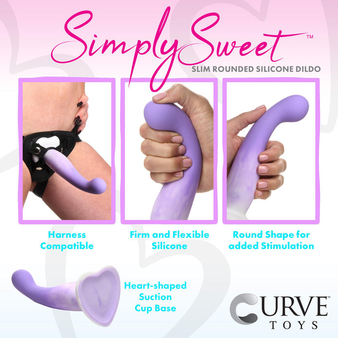 The Simply Sweet Slim G-Spot Silicone Dildo features a slim, silky shaft, a bulbous tip for spot-on stimulation, and a heart-shaped suction base. Made with body-safe silicone, it’s perfect for solo play or strap-on fun!
G-spot dildo, slim silicone dildo, strap-on compatible dildo, suction cup dildo, body-safe dildo, P-spot toy, A-spot stimulation, Curve Toys dildo, premium silicone toy, harness dildo.