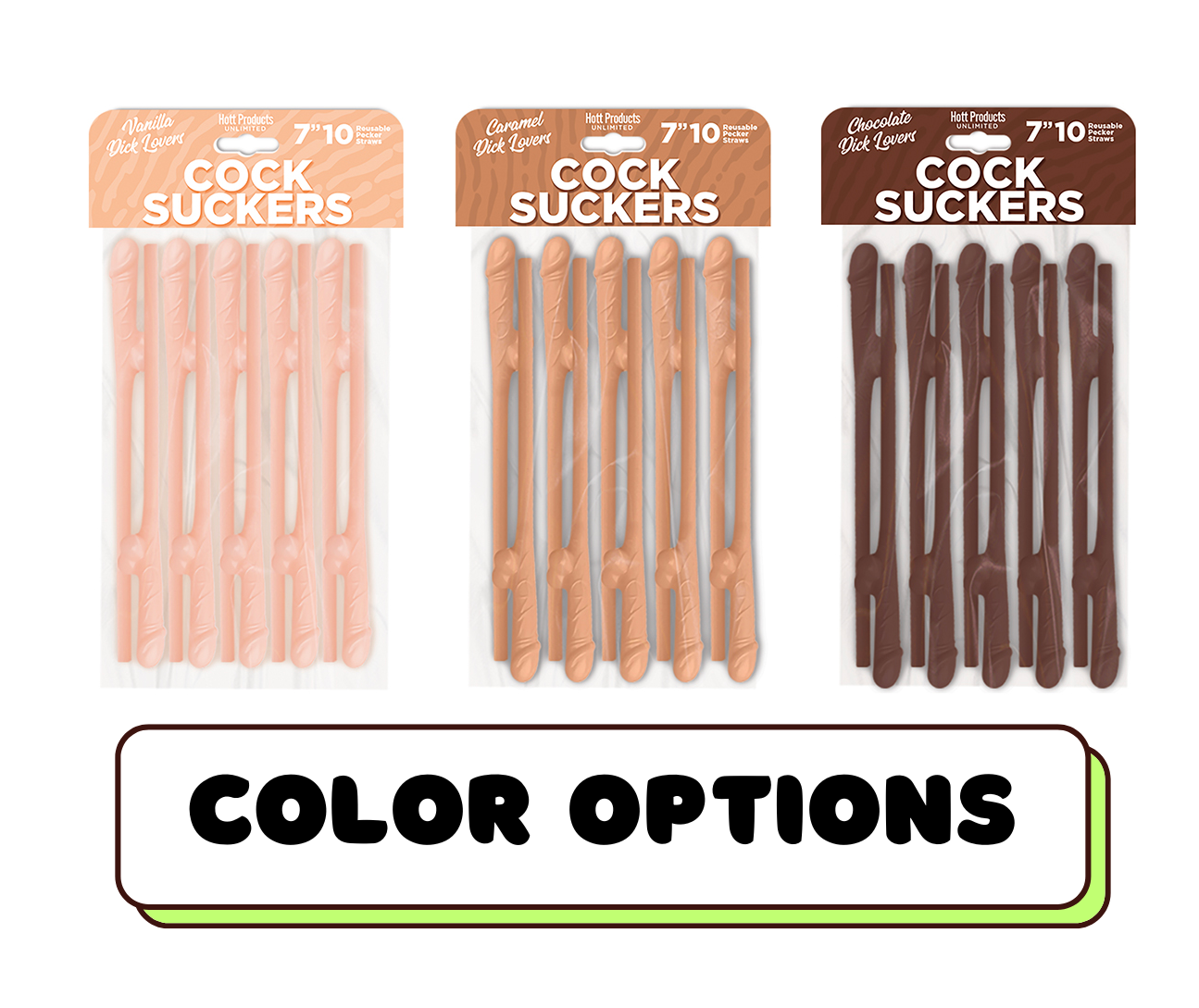 10 Pack Cock Suckers Pecker Straws
